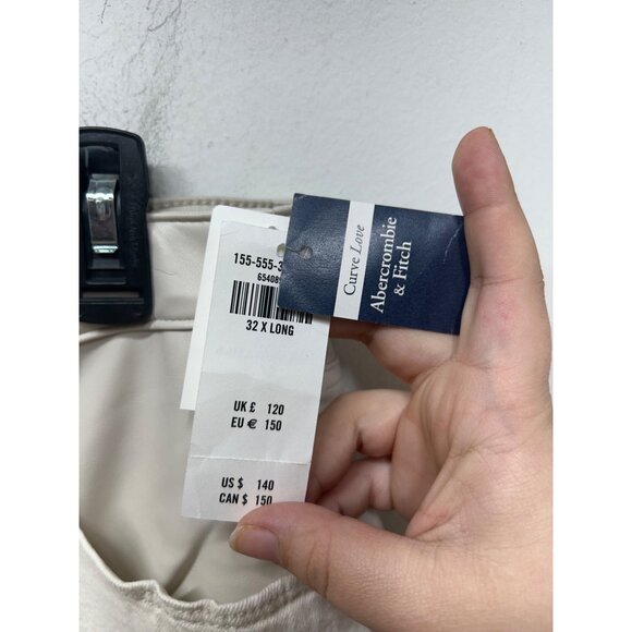 NWT Abercrombie & Fitch Curve love vegan leather Ultra High Rise Slim Straight J - Picture 7 of 10